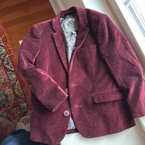 Appaman fine tailoring side 5 maroon velvet blazer